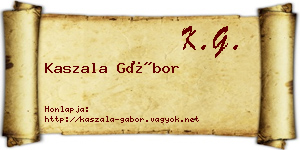 Kaszala Gábor névjegykártya
